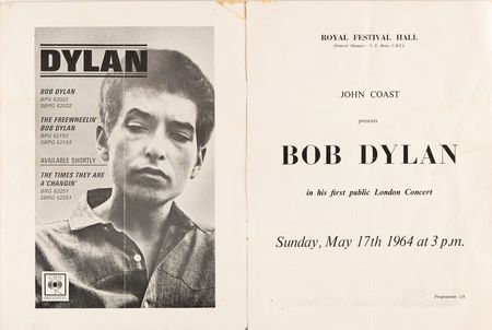 Lot #427 Bob Dylan Rare Signed 1964 London Concert Program - His 1st UK Appearance - Image 3