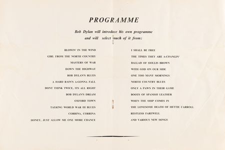 Lot #427 Bob Dylan Rare Signed 1964 London Concert Program - His 1st UK Appearance - Image 4