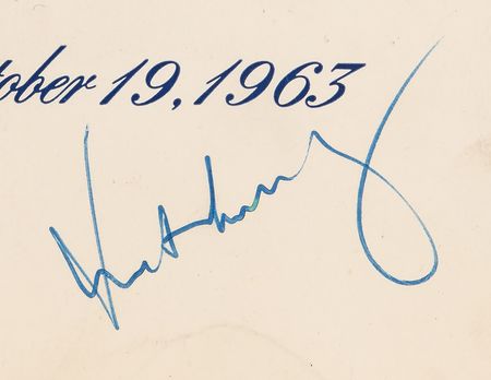 Lot #51 President John F. Kennedy Signed 'The All New England Salute Dinner' Program (October 19, 1963) - His Last Public Appearance in Massachusetts - Image 2