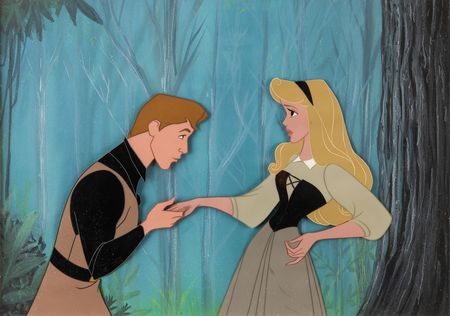 Lot #296 Briar Rose and Prince Phillip production cels from Sleeping Beauty - Image 2