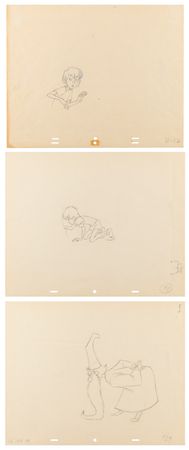 Lot #321 Wart and Merlin (3) production drawings from The Sword in the Stone - Image 4