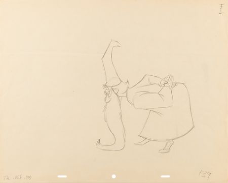 Lot #321 Wart and Merlin (3) production drawings from The Sword in the Stone - Image 3