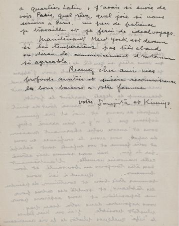 Lot #271 Tsuguharu Foujita Autograph Letter Signed - Image 2