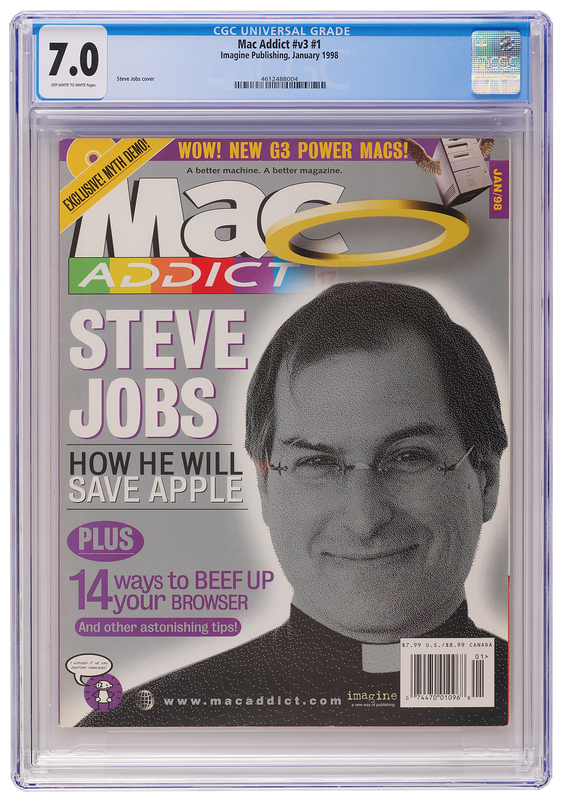 Lot 6147 Steve Jobs: Mac Addict from January 1998 - CGC 7.0