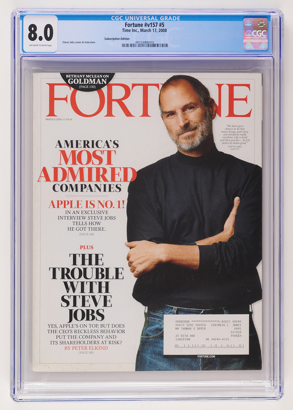 Lot 6158 Steve Jobs: Fortune Magazine from March 2008 - CGC 8.0