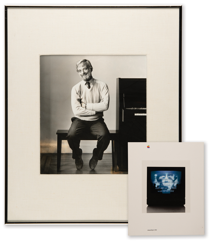 Lot 6124 Stephen Sondheim Original Oversized Photograph and the Apple 1984 Annual Report