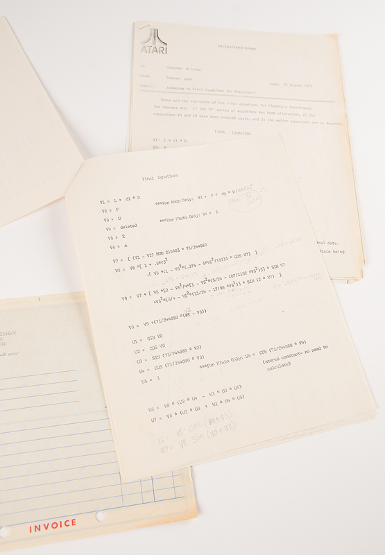 Lot 6012 Steve Jobs Hand-Annotated Atari Horoscope Program Report and Memo to Stephen Bristow, with 