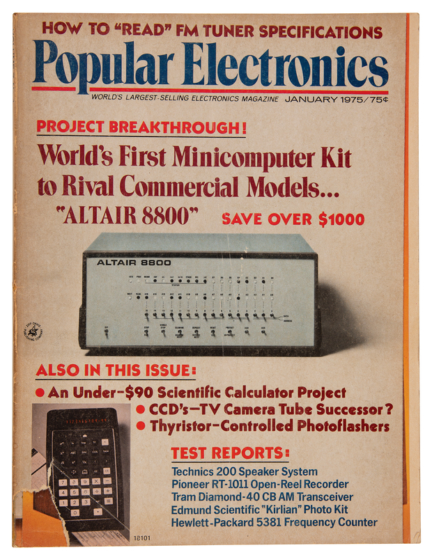 Lot 6183 Altair 8800: Popular Electronics Magazine from January 1975