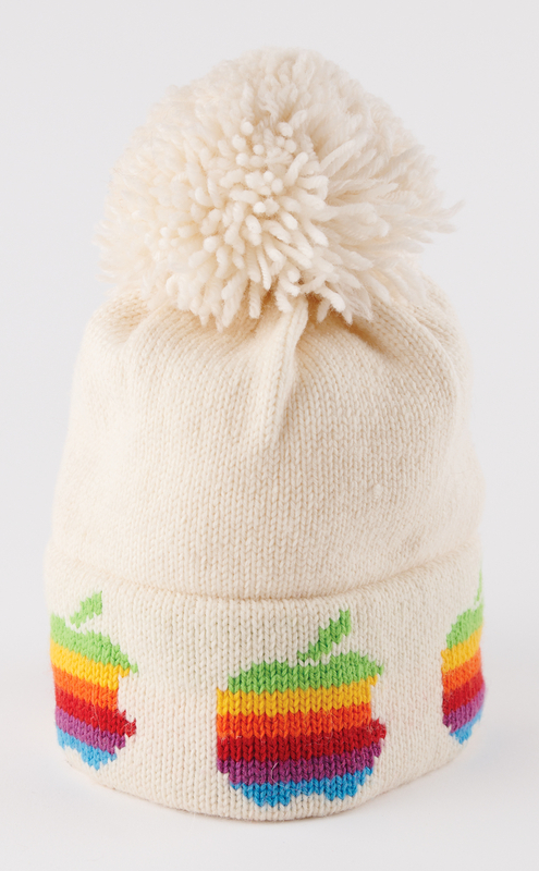 Lot 6126 Apple Computer 'Rainbow Logo' Winter Hat