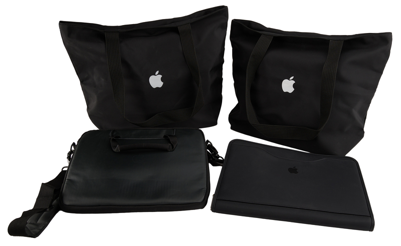 Lot 6155 Apple Computer Travel Gear: Tote Bags (2), Laptop Bag, and Business Portfolio