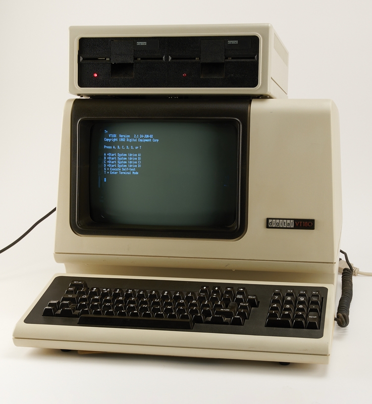 Lot 6180 Digital VT180 'Robin' Computer Setup with Keyboard and Dual Floppy Disk Drive