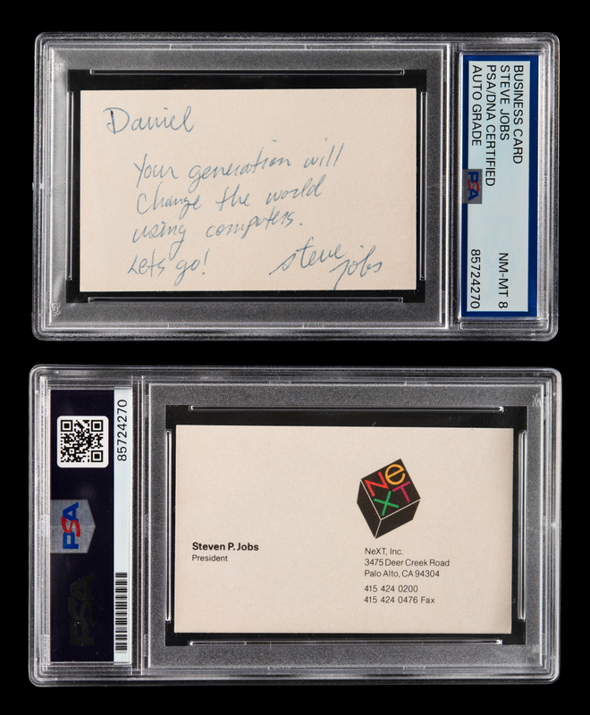 Lot 6023 Steve Jobs Signed NeXT Business Card: 