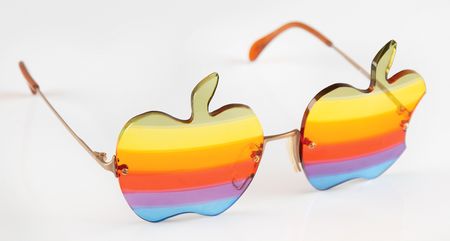 Lot #6029 Steve Wozniak's Apple Rainbow Glasses - Image 1
