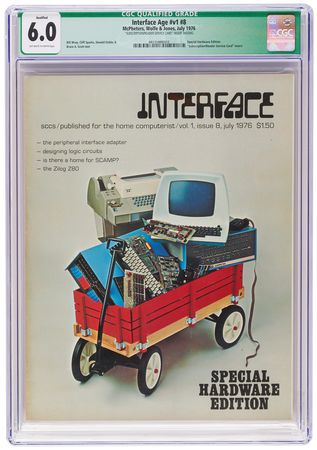 Lot #6106 Steve Jobs: First Apple-1 Ad and Review in Interface Age Magazine from July 1976 - CGC 6.0 - Image 1