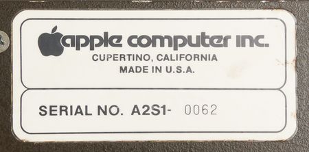 Lot #6045 Apple II Computer with Early Rev. 0 Board in Rare Ventless Case (Serial No. A2S1-0062) - Image 10