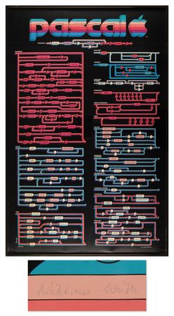 Lot #6113 Niklaus Wirth Signed Apple 1979 Pascal 'Syntax' Poster - 21.75? x 33.75? - Image 1