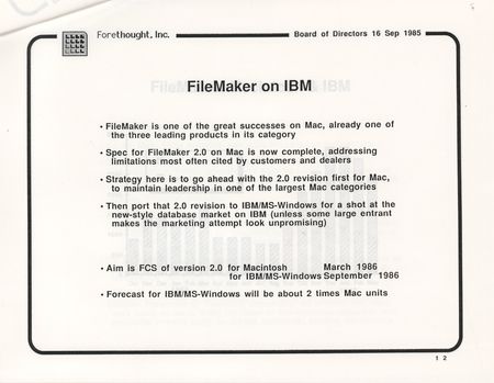Lot #6185 Forethought: PowerPoint 1.0 Software Box (Unopened) with Forethought, Inc. Board Meeting Presentation (September 16, 1985) - 
