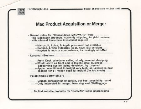 Lot #6185 Forethought: PowerPoint 1.0 Software Box (Unopened) with Forethought, Inc. Board Meeting Presentation (September 16, 1985) - 