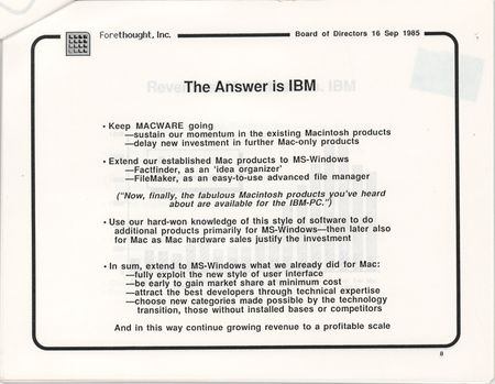 Lot #6185 Forethought: PowerPoint 1.0 Software Box (Unopened) with Forethought, Inc. Board Meeting Presentation (September 16, 1985) - 