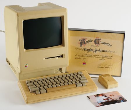 Lot #6021 Steve Jobs Signed 'Farewell Roast' Award Certificate (1982) with Original Apple Macintosh 128K Gift Computer - Image 2