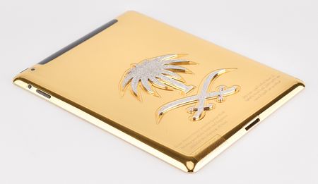 Lot #6100 George H. W. Bush's 24K Gold-Plated, Diamond-Encrusted Apple iPad 2, Presented by King Abdullah of Saudi Arabia - Image 3