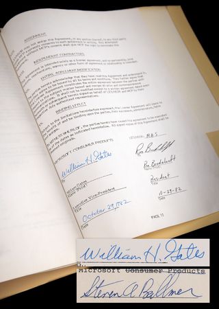 Lot #6166 Bill Gates and Steve Ballmer Signed