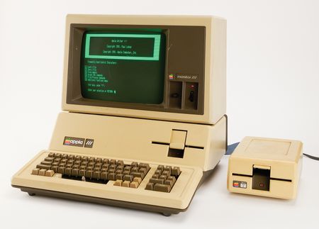 Lot #6055 Apple III Computer with Apple III Monitor, Apple III Disk, and Various Software - Image 1