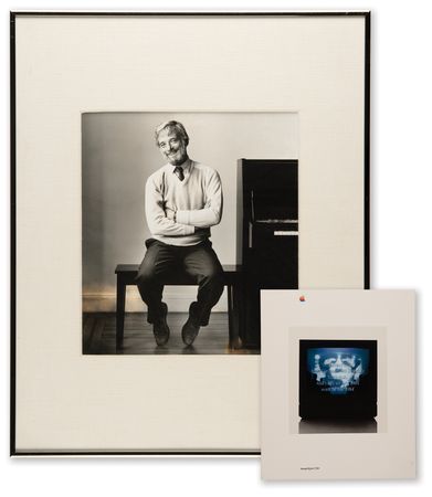 Lot #6124 Stephen Sondheim Original Oversized Photograph and the Apple 1984 Annual Report - Image 1