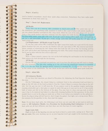 Lot #6008 Steve Jobs Personally-Owned, Hand-Annotated Volkswagen Repair Manuals (2) - Image 7