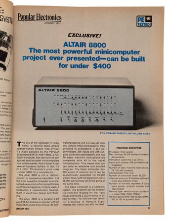 Lot #6183 Altair 8800: Popular Electronics Magazine from January 1975 - Image 2