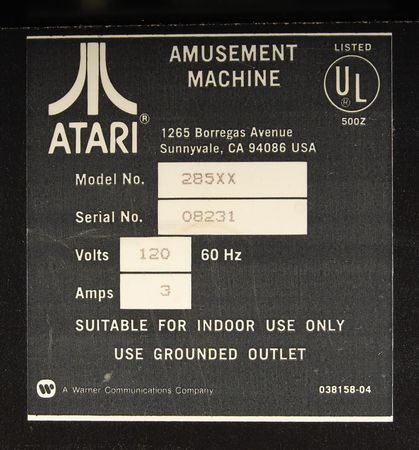 Lot #6195 Atari: Space Duel Arcade Video Game (1982) - Fully Functional - Image 4