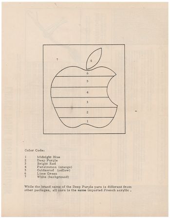 Lot #6122 Apple Computer 'Rainbow Logo' Latch-Hook Rug Kit (1983) - Image 5