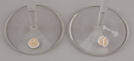 Lot #6136 Apple Computer Glassware - Champagne and Wine Glasses, Beer Mug, and IS&T Jar - Image 7