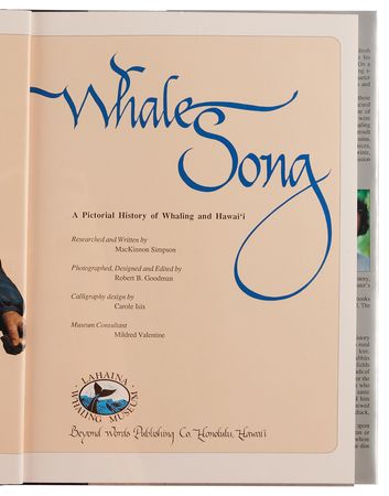 Lot #6133 WhaleSong Book - First Coffee-Table Book Created with Apple's Desktop Publishing Tools - Image 5