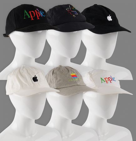 Lot #6115 Apple Computer (6) Vintage Logo Caps - Image 1