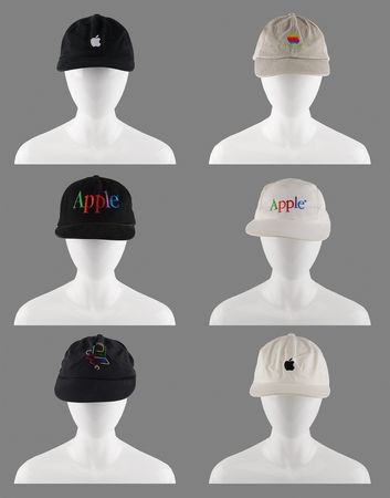 Lot #6115 Apple Computer (6) Vintage Logo Caps - Image 2