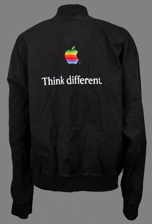Lot #6146 Apple Computer 'Think Different' Denim Bomber Jacket - Image 1