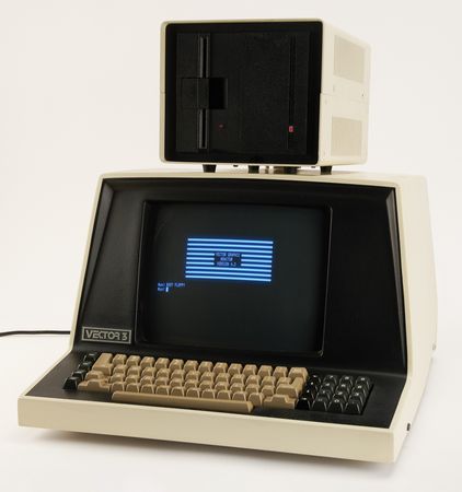 Lot #6178 Vector Graphic 3 Computer with External Floppy Disk Drive - Image 1