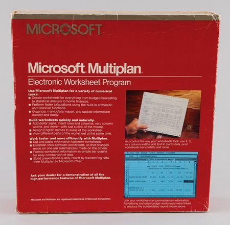 Lot #6062 Apple Macintosh Software: Microsoft Chart and Microsoft Multiplan (First Versions, c. 1984) - Image 2