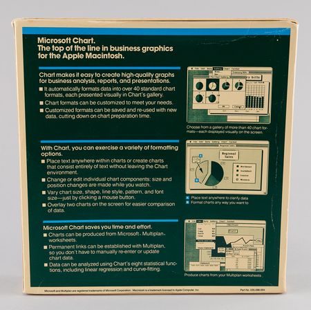 Lot #6062 Apple Macintosh Software: Microsoft Chart and Microsoft Multiplan (First Versions, c. 1984) - Image 4