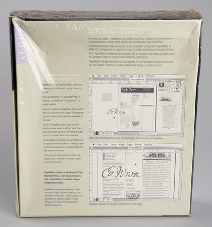 Lot #6186 Aldus PageMaker (Version 1.2) Software for Macintosh (Shrinkwrapped) - Image 2