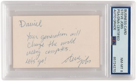 Lot #6023 Steve Jobs Signed NeXT Business Card: 
