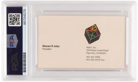 Lot #6023 Steve Jobs Signed NeXT Business Card: 