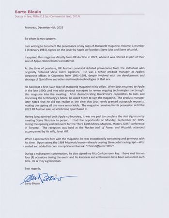 Lot #6033 Steve Jobs and Steve Wozniak Signed Issue of Macworld #1 - Image 6