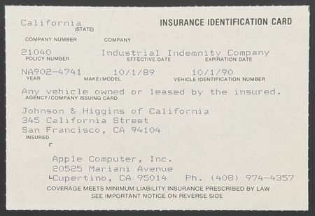 Lot #6030 Apple Computer-Registered 1989 Jaguar XJS V12 Convertible with Complete Apple Fleet Documentation - The Executive Vehicle of Apple Engineer Taylor Pohlman - Image 17