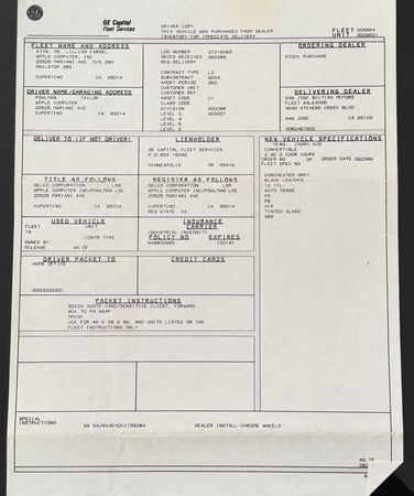 Lot #6030 Apple Computer-Registered 1989 Jaguar XJS V12 Convertible with Complete Apple Fleet Documentation - The Executive Vehicle of Apple Engineer Taylor Pohlman - Image 18