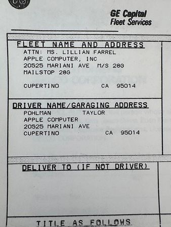 Lot #6030 Apple Computer-Registered 1989 Jaguar XJS V12 Convertible with Complete Apple Fleet Documentation - The Executive Vehicle of Apple Engineer Taylor Pohlman - Image 22