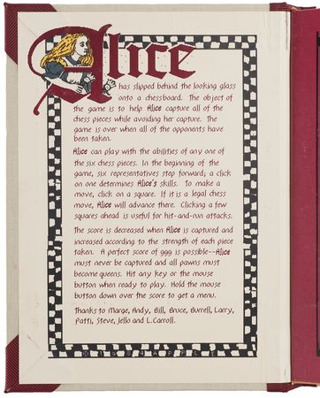 Lot #6199 Through the Looking Glass (Alice) Macintosh Video Game - Image 5
