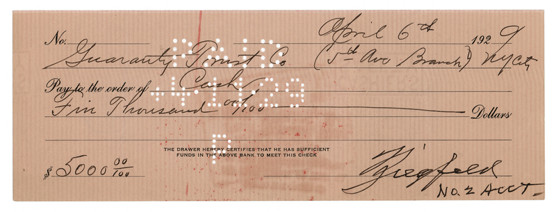 Lot 791 Flo Ziegfeld Signed Check