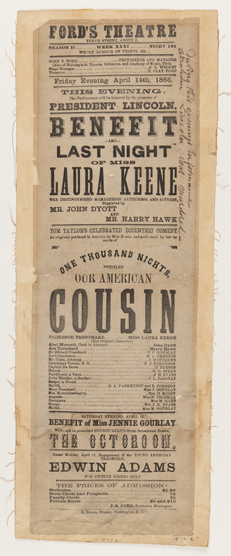 Lot 35 Abraham Lincoln: Ford's Theatre